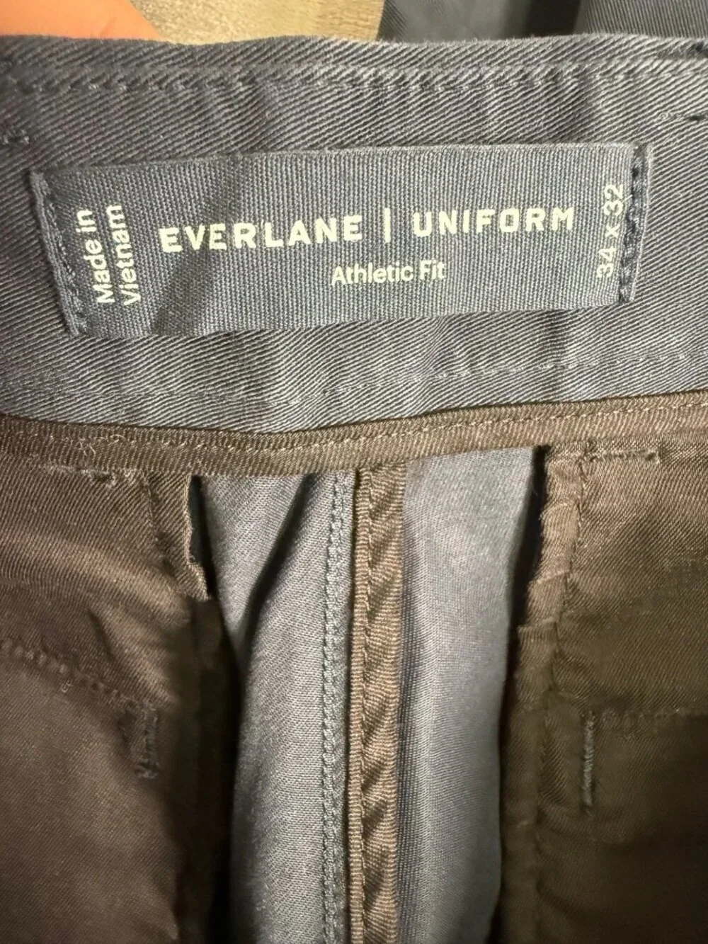 Everlane The Performance Chino Uniform Pants Athletic Fit 34x32 Navy Preppy